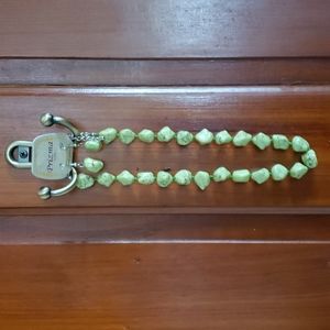 Prizma Light Green Beaded Necklace & Earrings Set